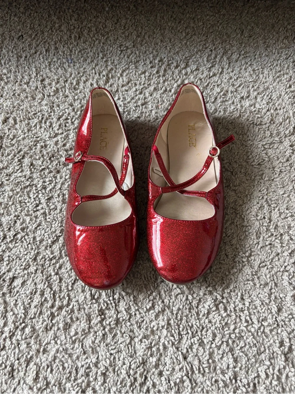 The Children's Place Shimmery Red Mary Jane Dress Shoes